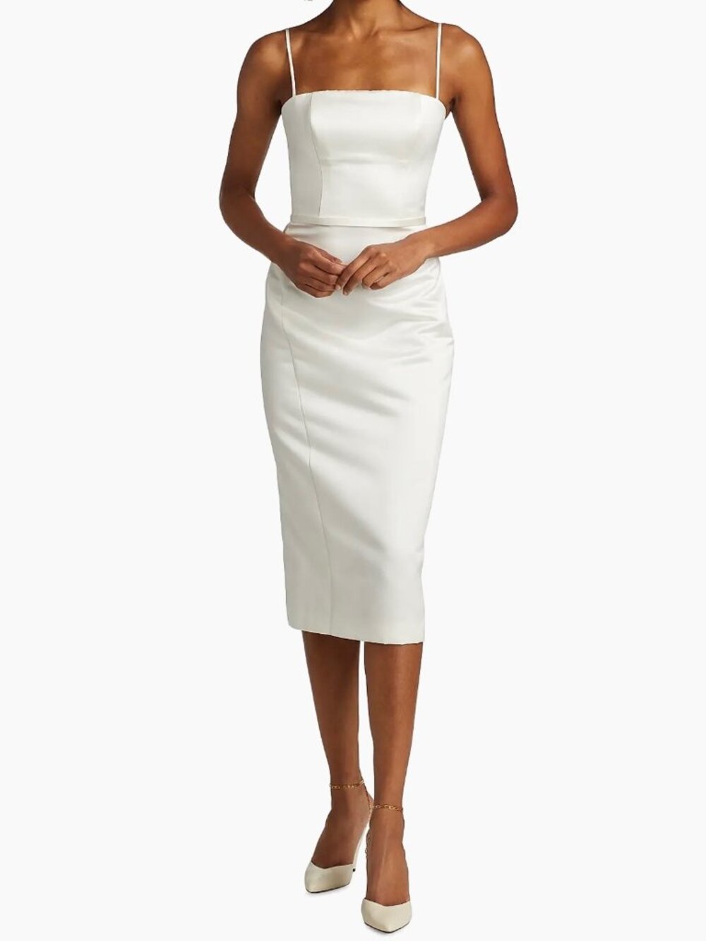 Amsale Duchess Satin Sheath Dress